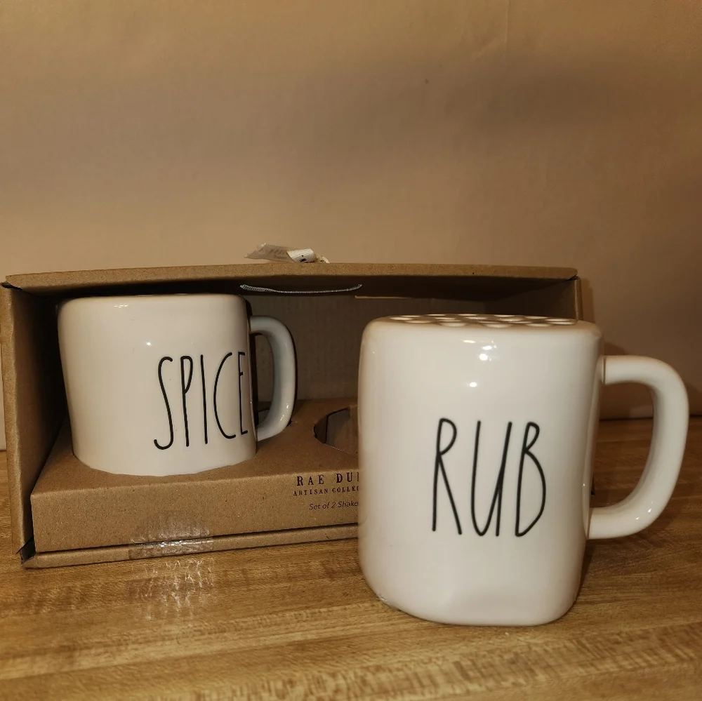 Rae Dunn by Magenta Spice & Rub Ceramic Shakers Set
